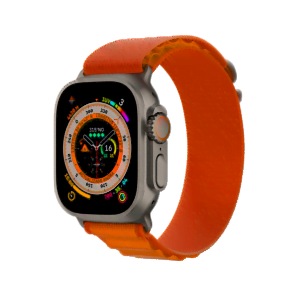 Apple Watch Ultra Caja de titanio Correa Loop Alpine naranja