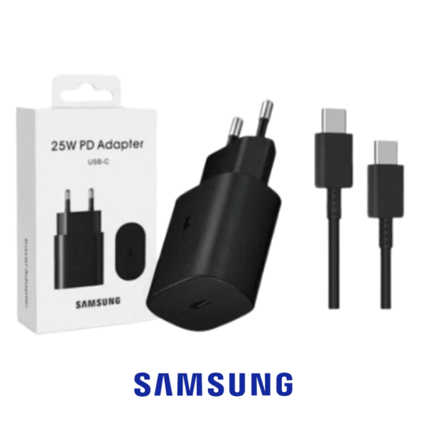 Samsung Cargador 25W USB C Cable USB C Negro