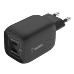 Belkin 65W PD PPS Dual USB-C Gan Cargador Negro