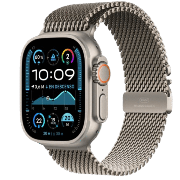 Apple Watch Ultra 2 49mm Titanio Natural Correa Milanesa Natural M A2986