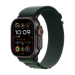Apple Watch Ultra 2 49mm Titanium Black Alpine Loop Dark Green L Strap A2986