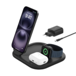 Belkin Booscharge 3 En 1 15W Cargador Inalambrico Magsafe Plegable Negro