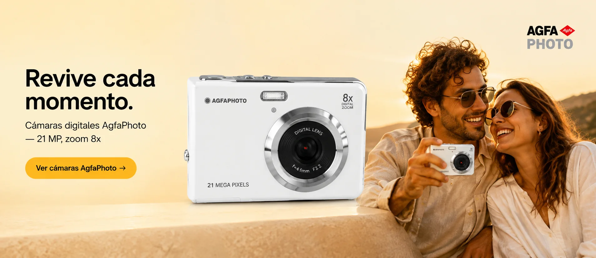 camara digital agfaphoto blanca 21mp zoom